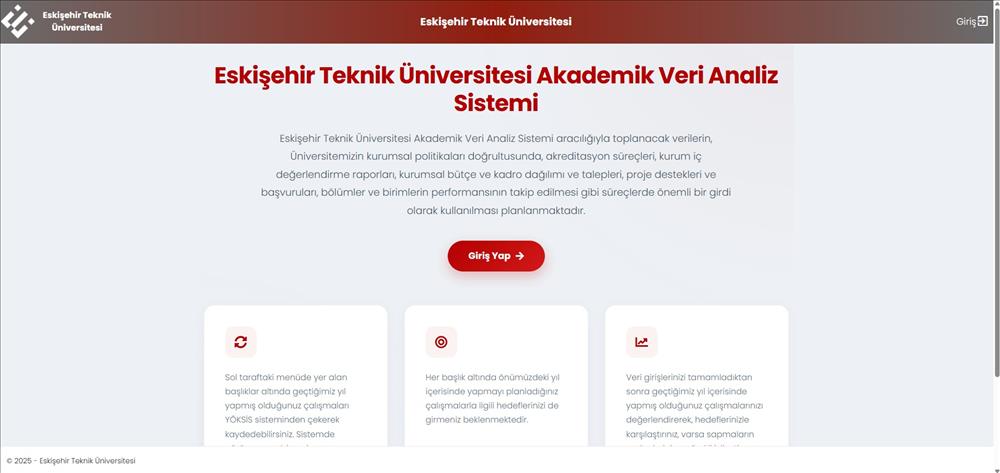 Akademik Veri Analiz Sistemi Üniversitemizde Hizmete Alındı